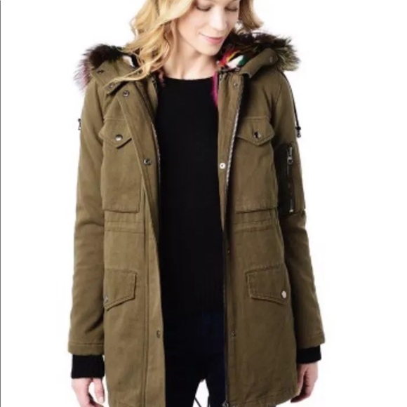 Jocelyn Fur Military Coat - Picture 2 of 8